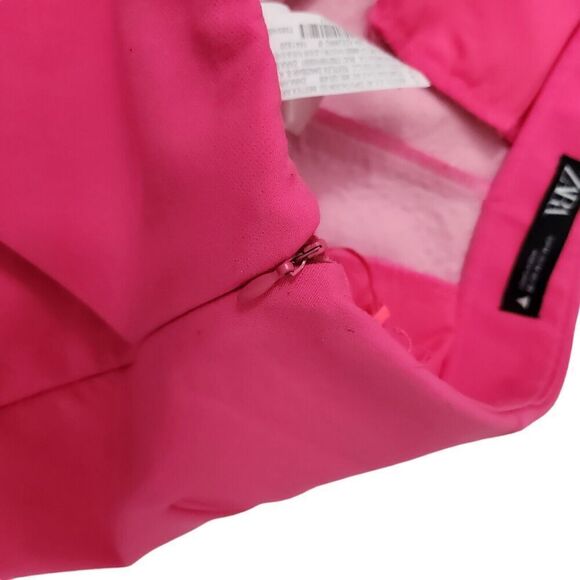 Zara Skort Medium Hot Pink Bloggers Favorite Asymmetrical High-Rise Mini Boho - Picture 4 of 9